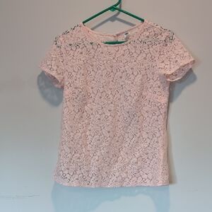 Old Navy Light Pink Lace Blouse